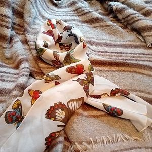 Vintage Butterfly Scarf rn 16304 made in Italy